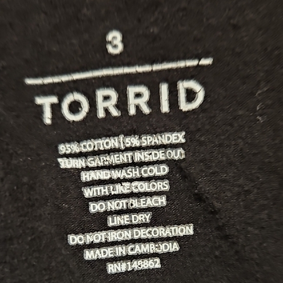 torrid Black Leggings with Side Stud Trim - Picture 6 of 6